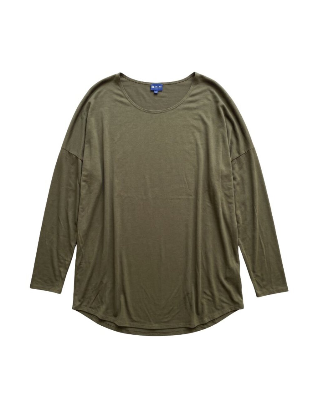 NWOT | Olive Green Long Sleeve Relaxed Crew Neck Top Soft Earthy Basic | 1X